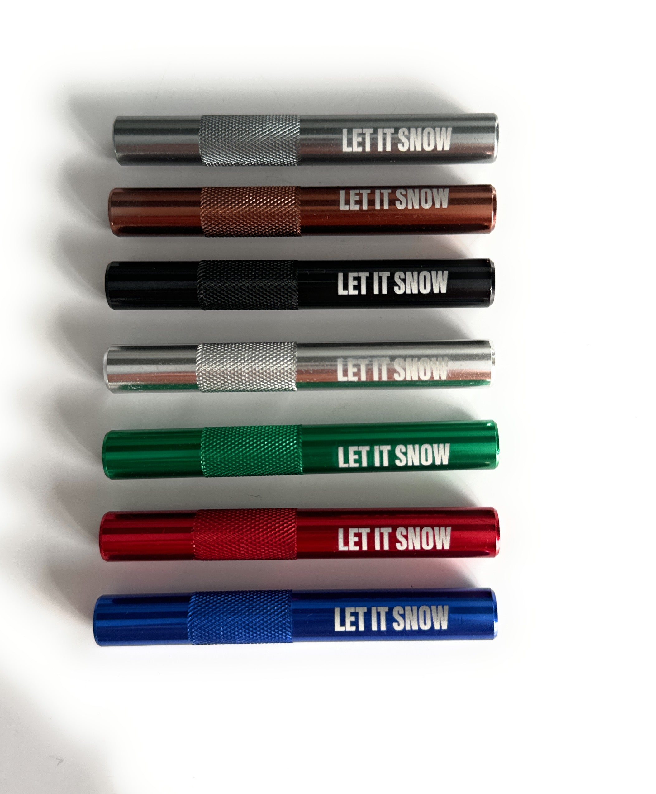 „Let it Snow“ Aluminium-Röhrchen – Stylisch, Robust & Funktional in 7 Farben