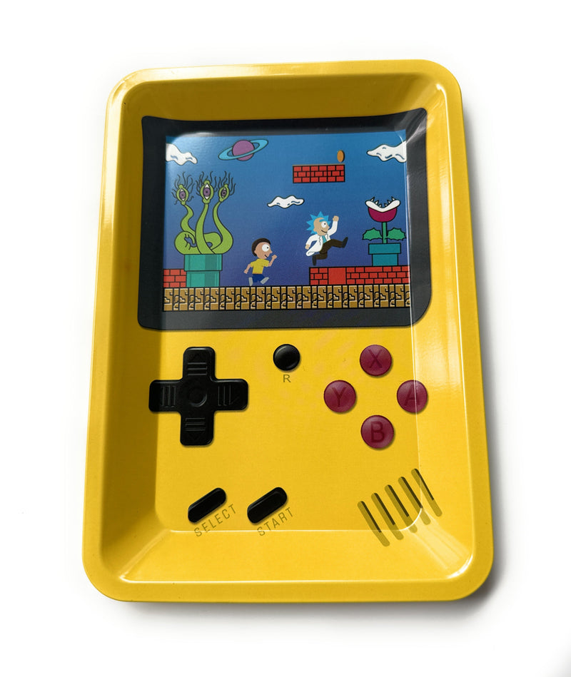 Tapis de construction Gameboy avec boîte de fraîcheur/stockage Rolling Tray Weed Stoner tapis à rouler en tôle/métal rétro