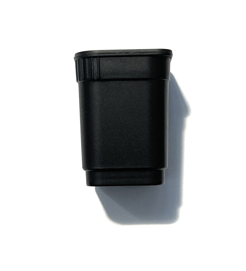 Container for keeping fresh and storing with child safety lock. approx. 4.5 cm squeeze closure against odors - black