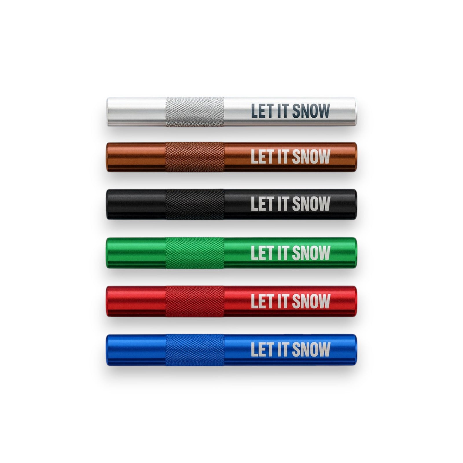 „Let it Snow“ Aluminium-Röhrchen – Stylisch, Robust & Funktional in 7 Farben
