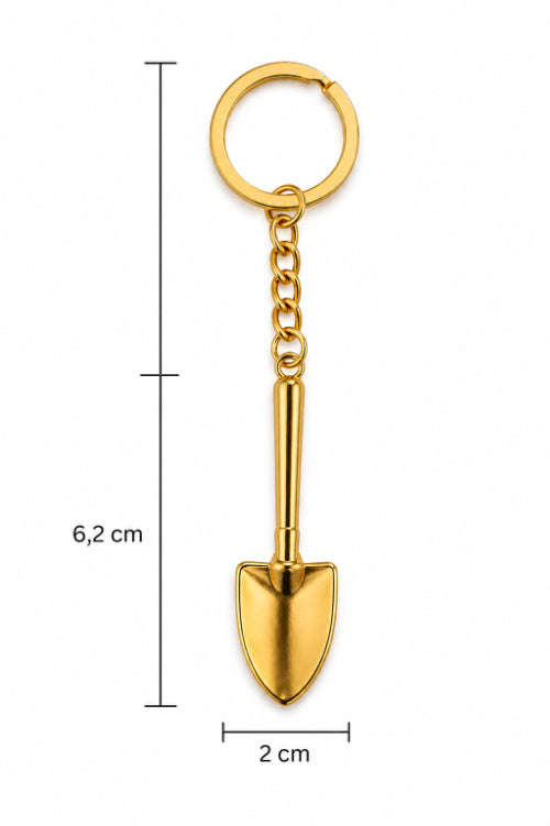 Löffel Anhänger in Spaten-/Schaufel-Form – Schlüsselanhänger ✨ Gold Style