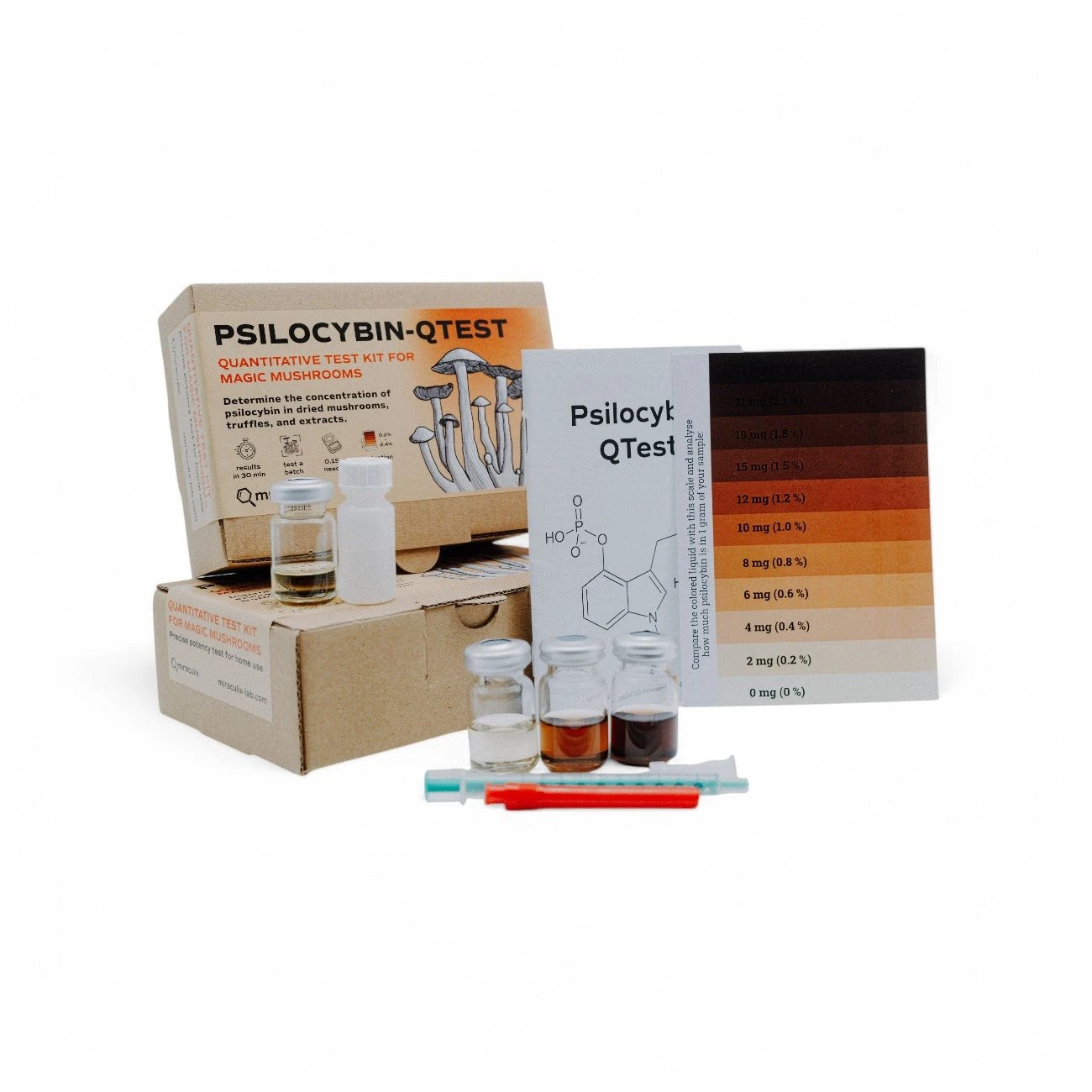 Miraculix Mobiler Schnelltest zur Bestimmung des Psilocybin-Gehalts (PSILO-QTest) -  from DieBallerei