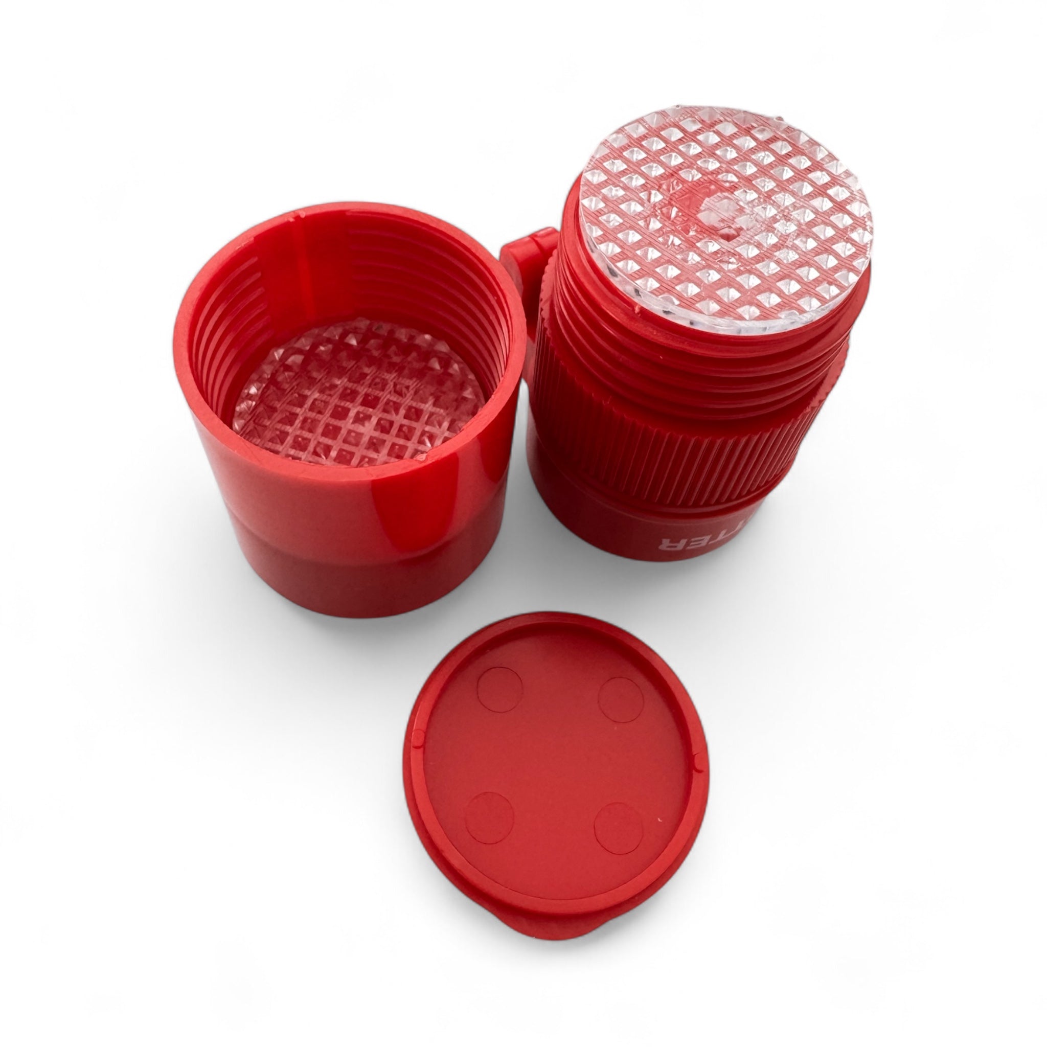 Roter Pillen-Crusher & Cutter – 3-in-1 Tool Pillenteiler