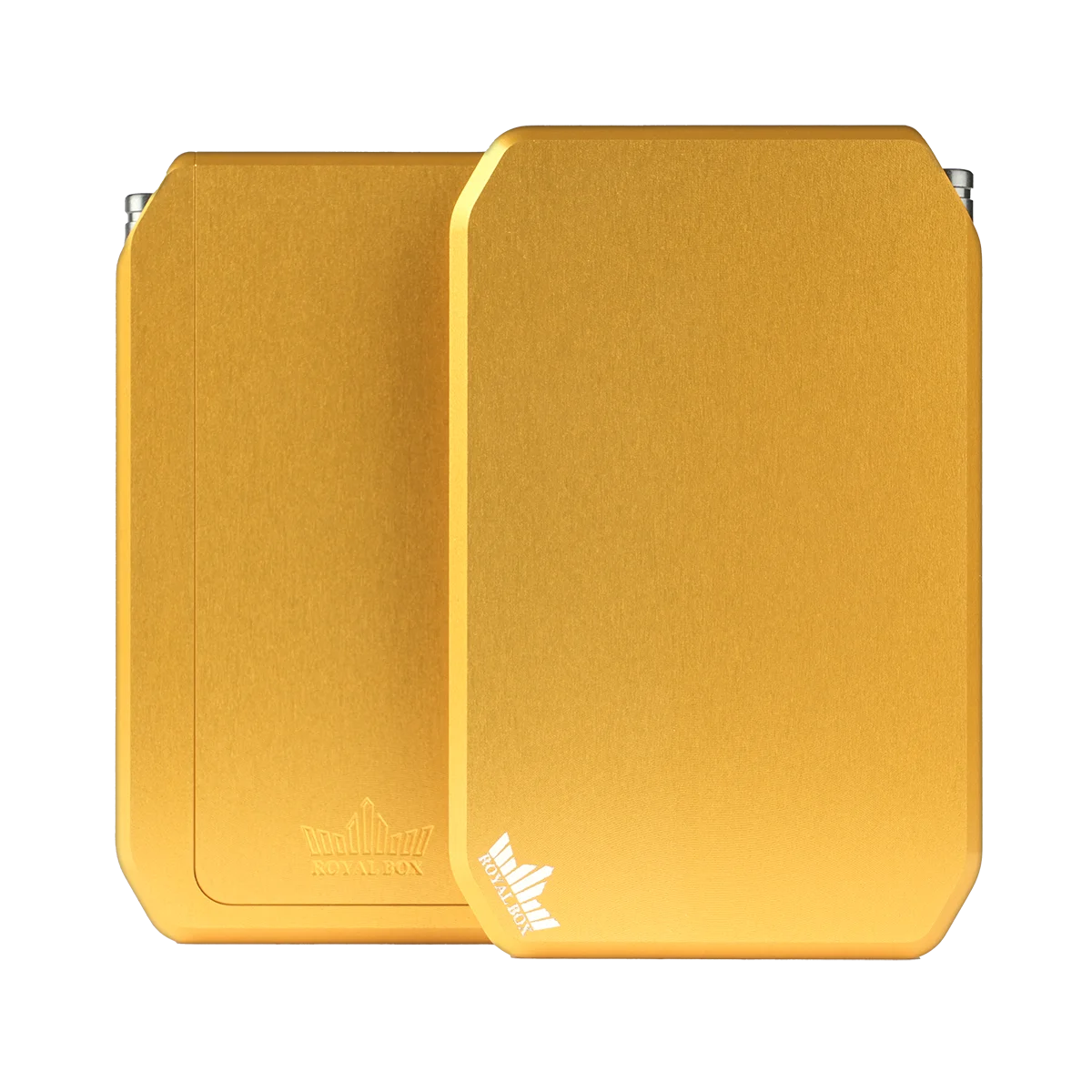 Goldfarbene Aluminium-Aufbewahrungsbox Royal Box Diamond mit acht Fächern