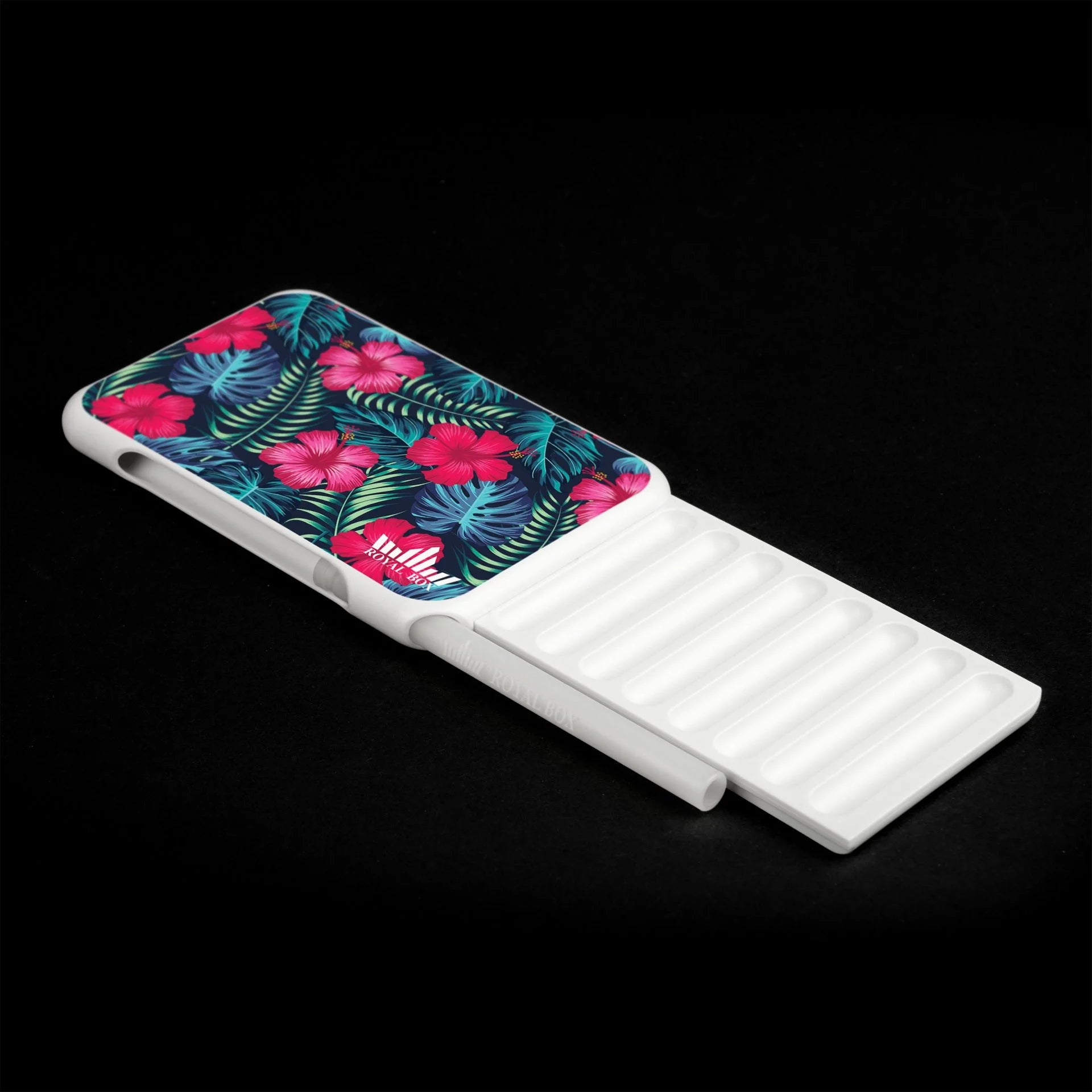 Royal Box Torpedo Floral Edition – White Version im tropischen Floral-Design