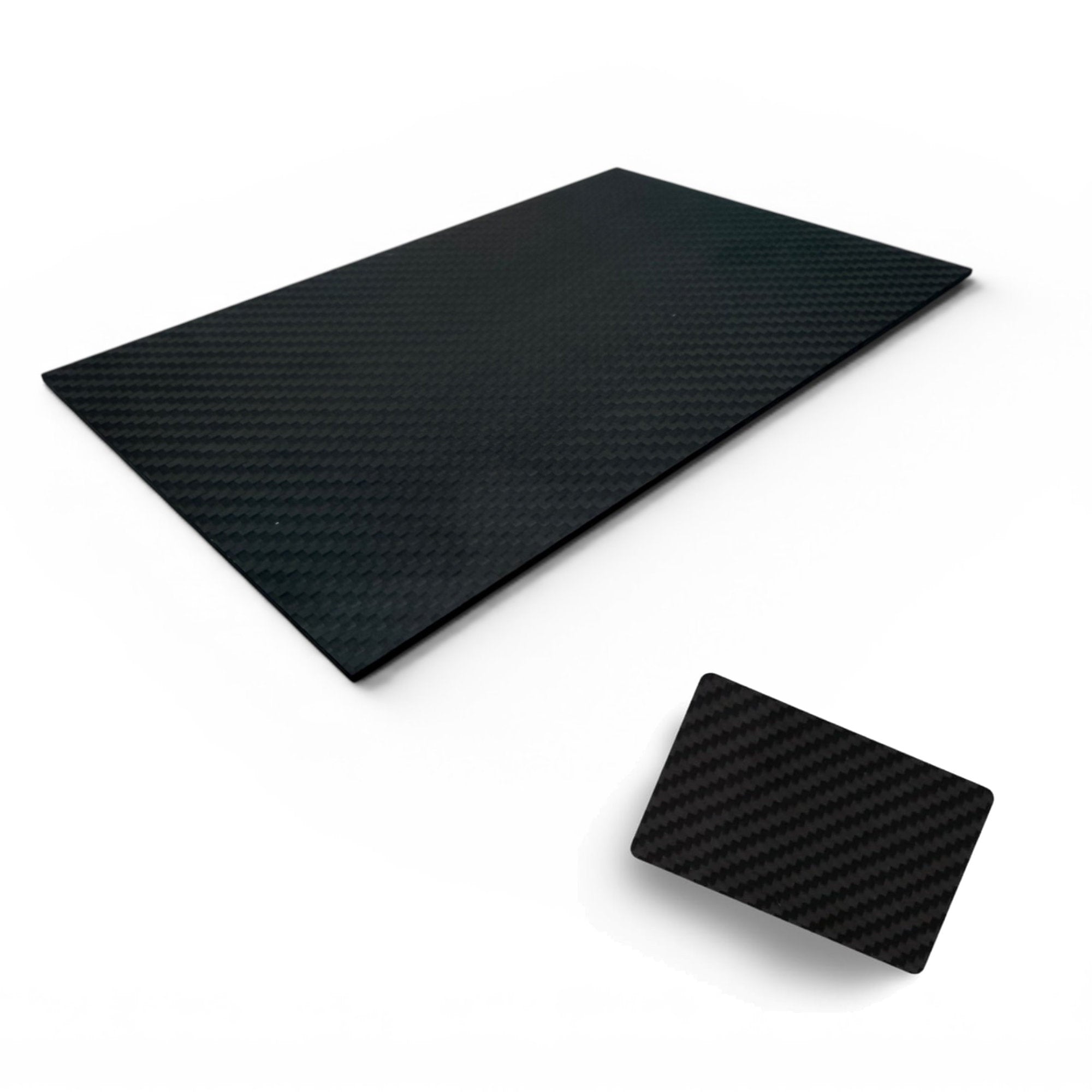 Set: Carbonfaser Unterlage (22x14cm) & Hack-Karte – Edles Design