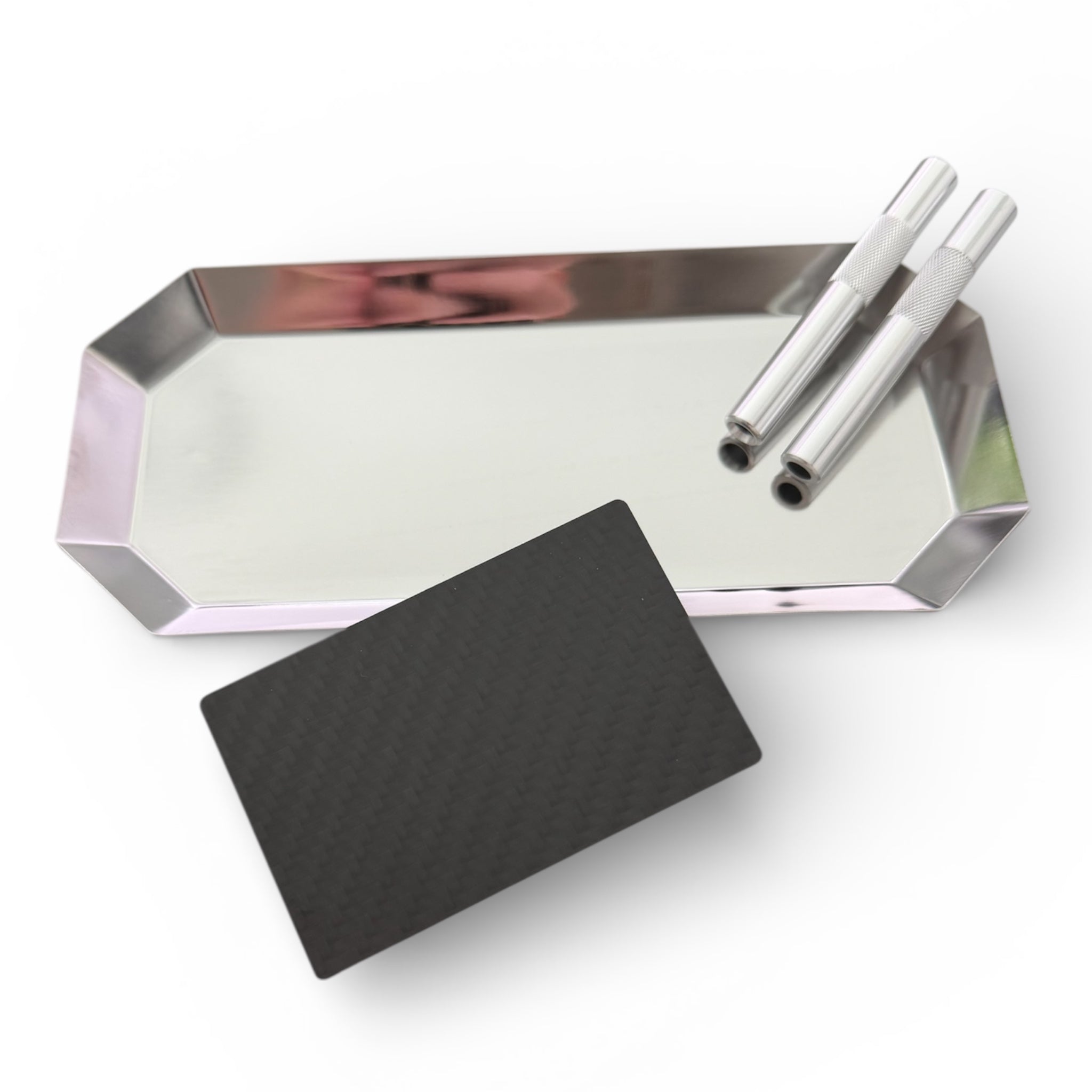 Set „Silver Oktogon“ – Stilvoll & hochwertig! Inkl. Carbon Karte und 2 Röhrchen