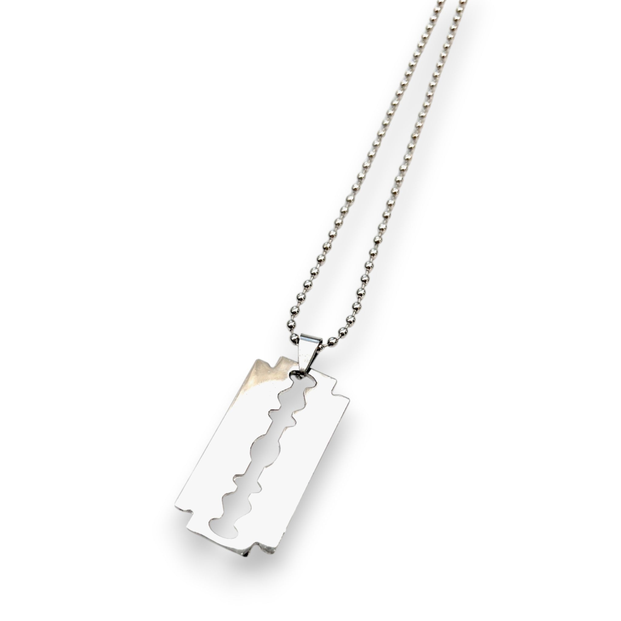 Collier en argent avec pendentif en forme de lames de rasoir – Élégant et pratique