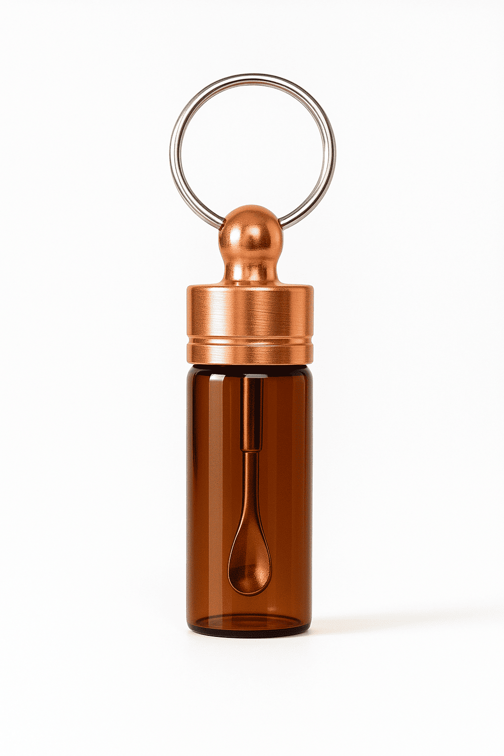 Distributeur stable avec cuillère télescopique – porte-clés en rose