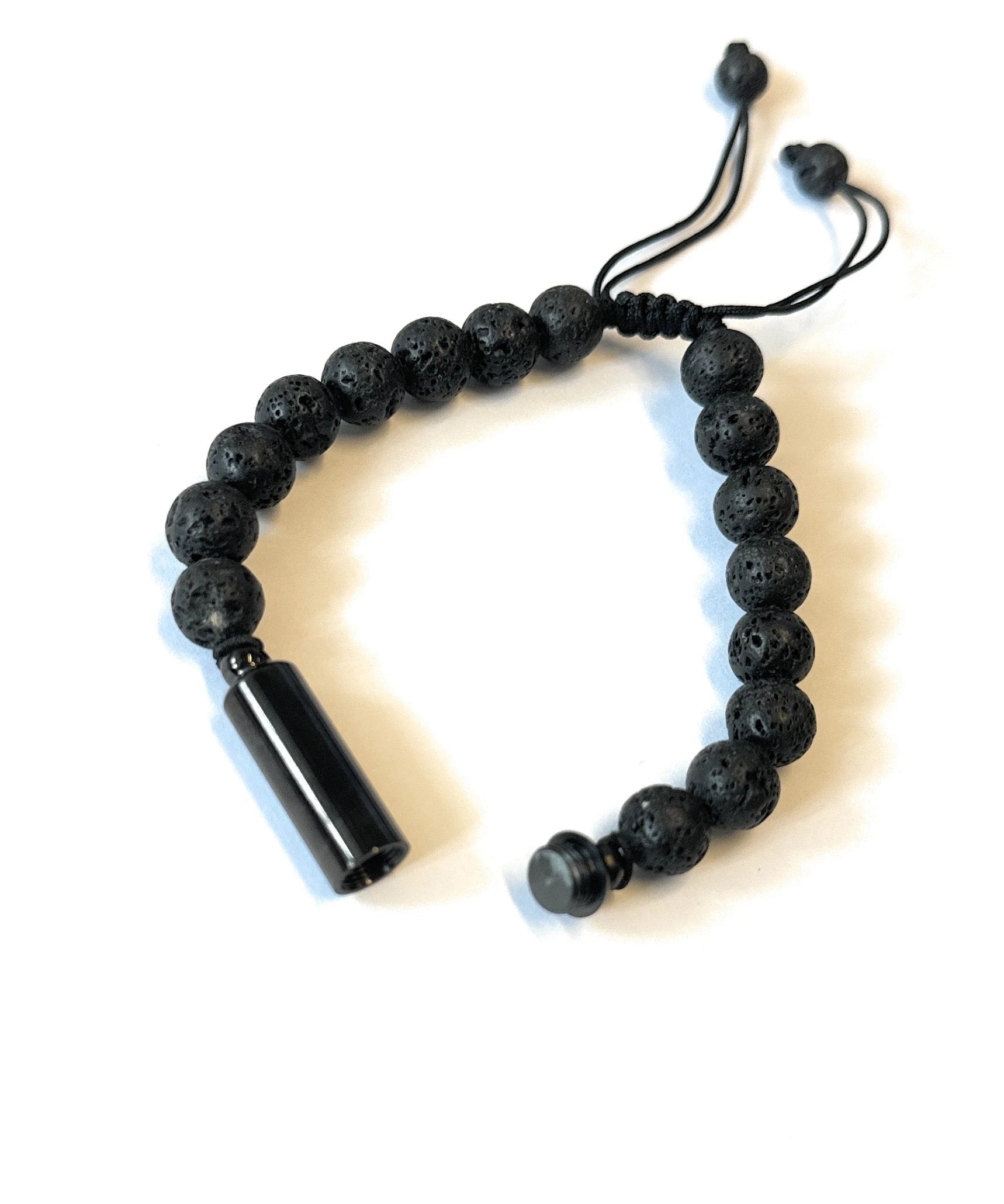 Versteck-Armband in Lavastein-Optik Schwarz -  from DieBallerei