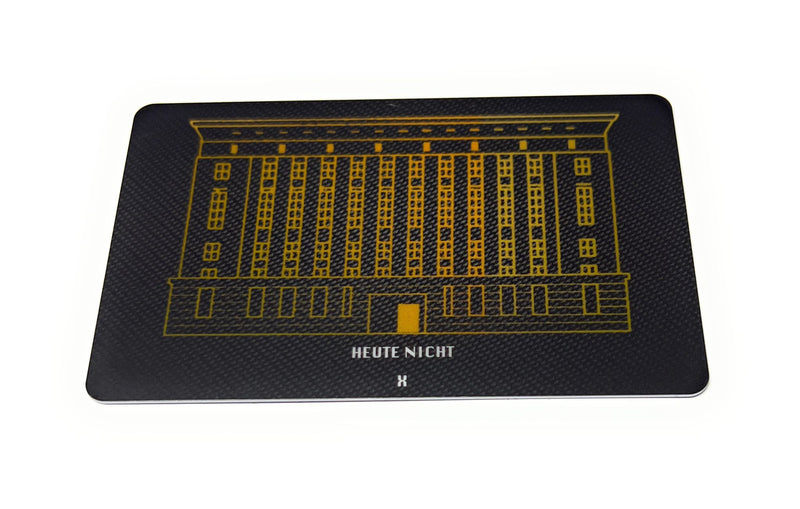 SET Black Matt Berghain 1x metal board incl. 2 drawing tubes & 1 hack card, elegant techno