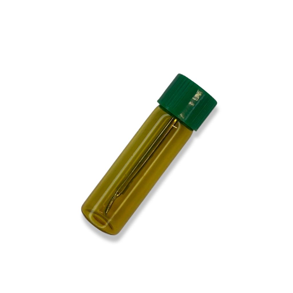 Bouteille Baller avec cuillère télescopique | Ensemble de tabac à priser | Distributeur de verre | Portionneur | Donateur | Sniff Snuff vert