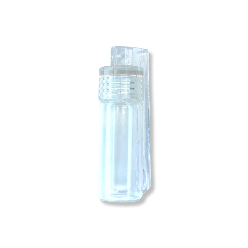 Large dispenser (43mm) with fold-out spoon with transparent screw lid including funnel