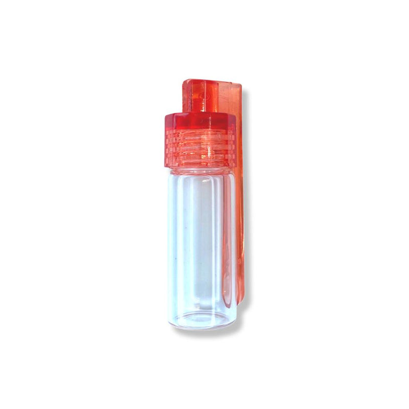 Large dispenser (43mm) with fold-out spoon with red screw lid including funnel