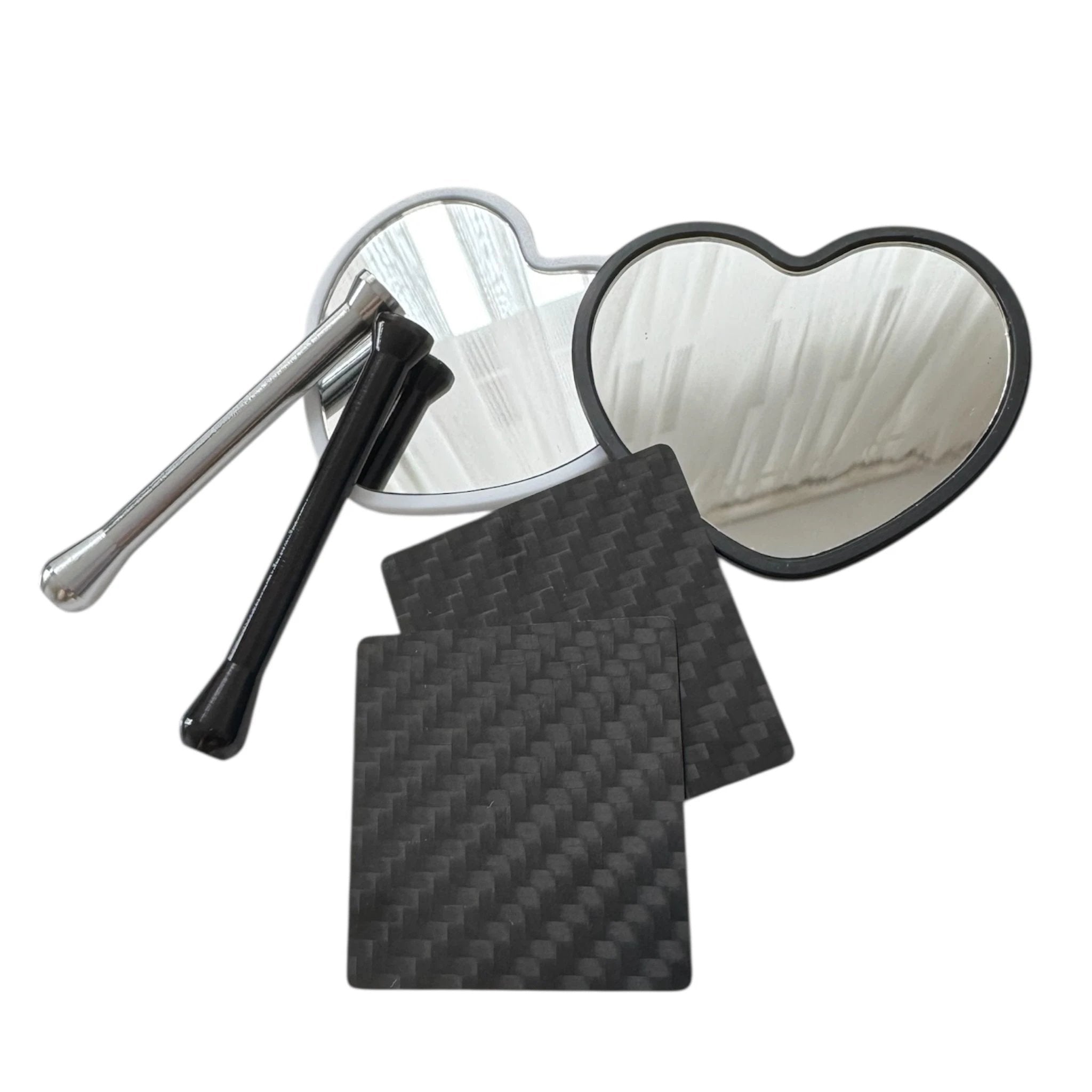 YOU & ME – Spiegelset mit Carbonkarte & Röhrchen - ideal für unterwegs -  from DieBallerei