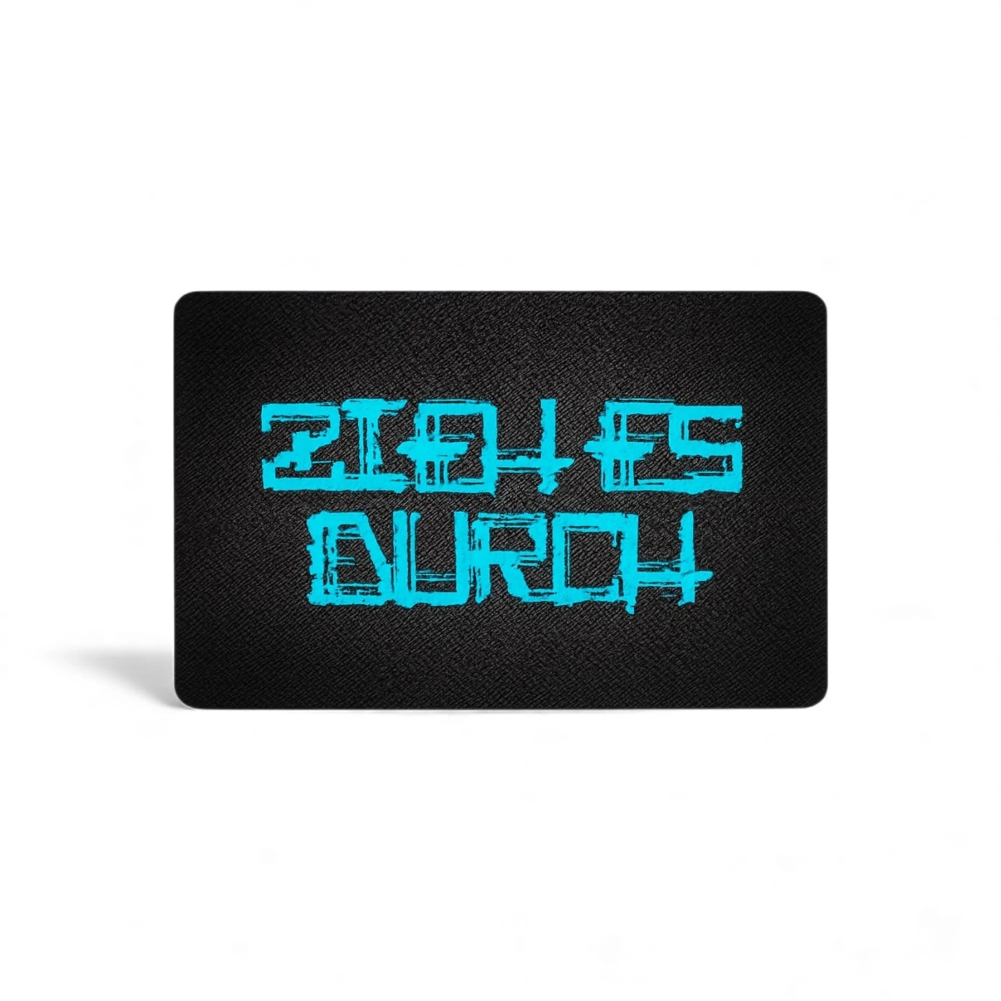 Zieh und Hack Karte im Carbon Look "Zieh es durch" – Stylisch und Praktisch