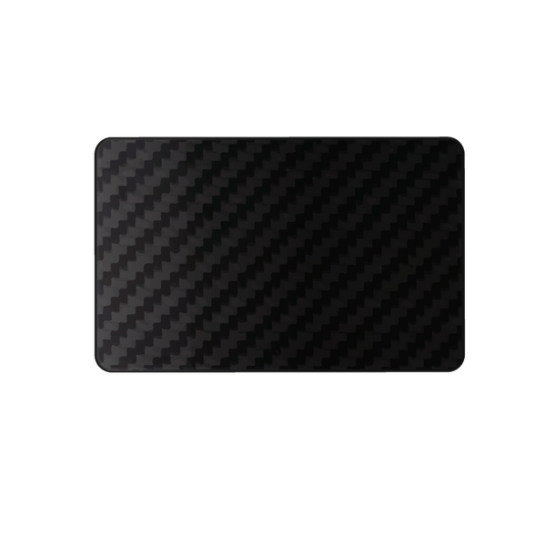 Card made of real carbon fiber in EC card/identity card format - hack card - pull and hack black, stable and elegant made of carbon