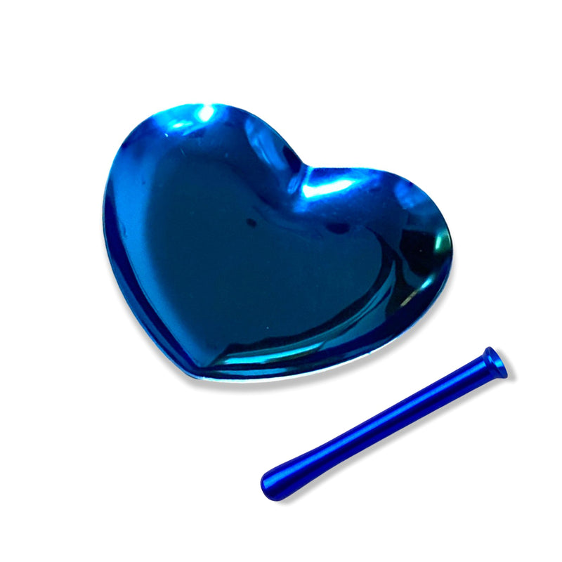 Blue heart metal board drawing pad/construction pad noble & tube in blue