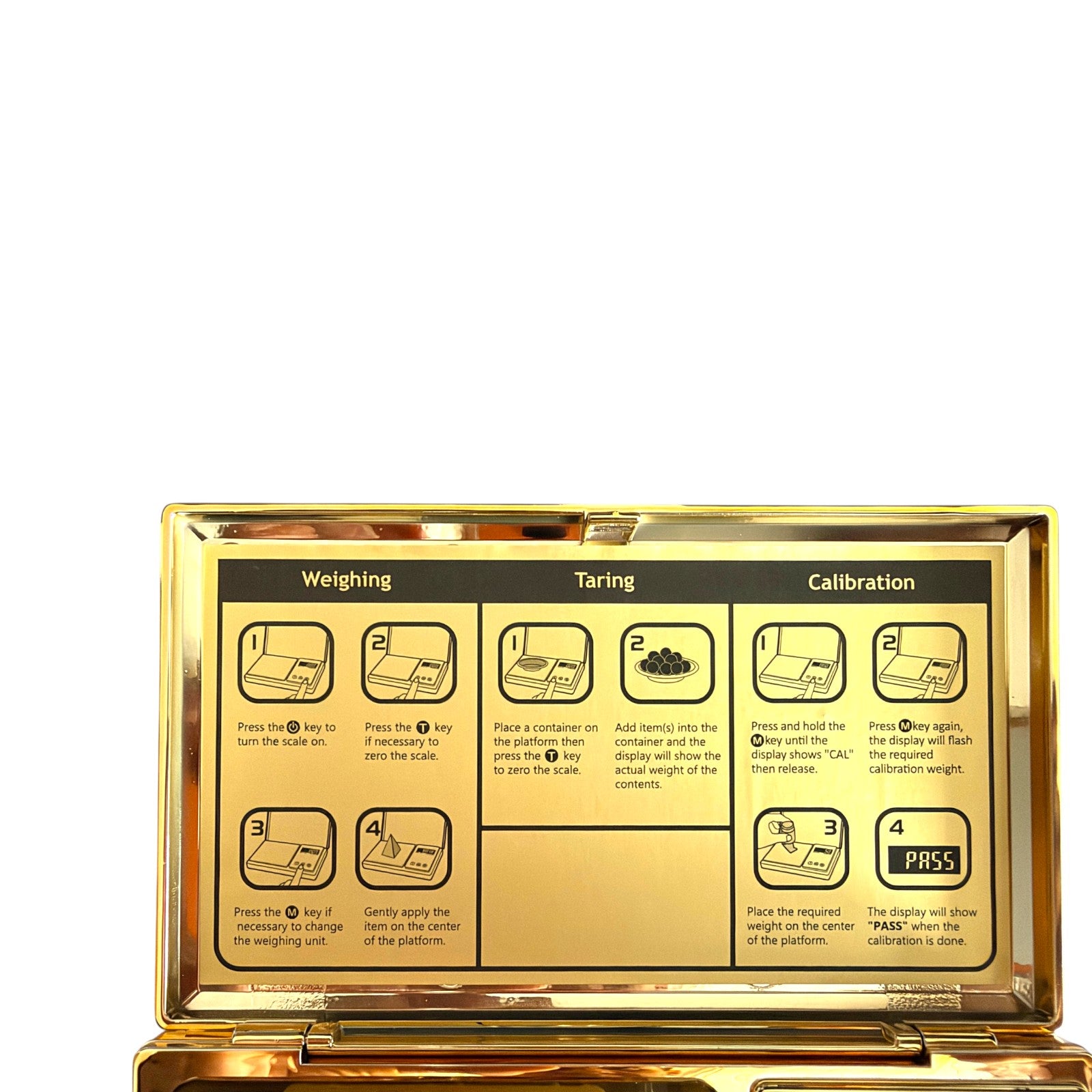 Goldene Digitale Taschenwaage 200 g / 0,01 g – Präzisionswaage mit LCD & Tara-Funktion