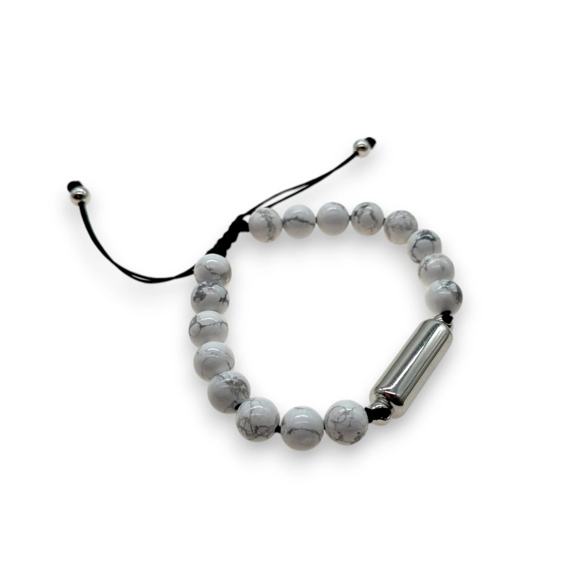 Stylisches Howlith-Armband mit Füllbarer Kapsel – Marmor Optik - Anhänger from DieBallerei