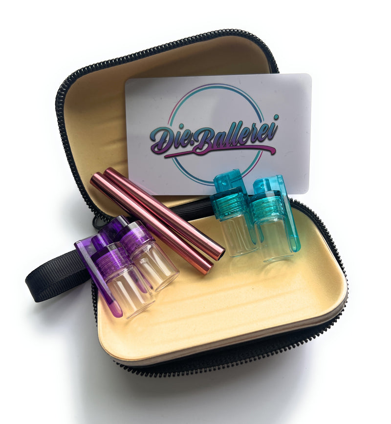 Girls just wanna have Fun - Hardcase inkl. 2 Ziehröhrchen in Rosé, Hack-Karte und 4 Spendern