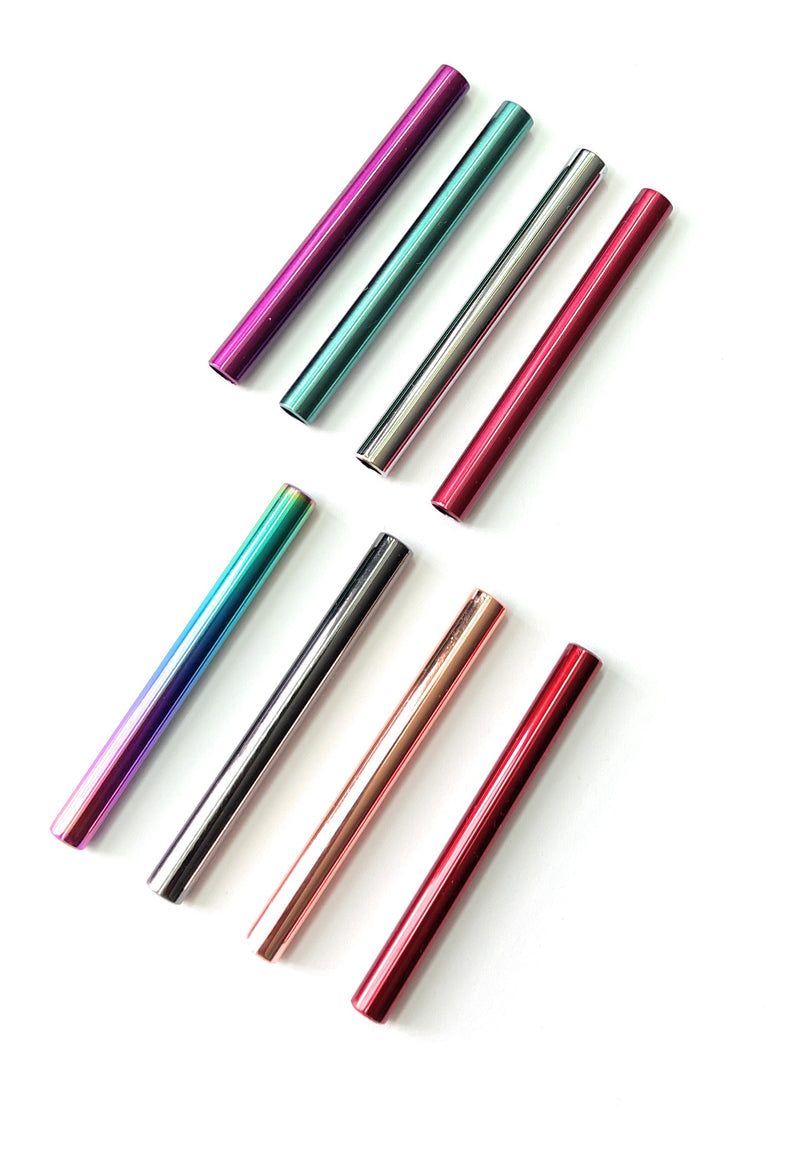 Pull tube made of aluminum 70mm long - stable, light, elegant, noble - in rainbow