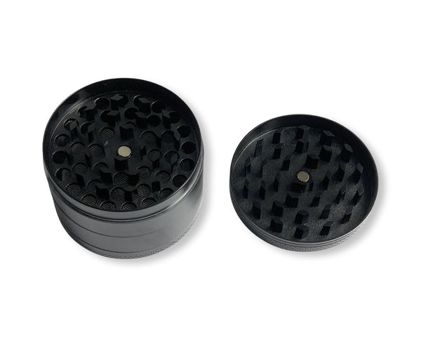 XXL Grinder Schwarz (63mm) 4 Schichten Aluminium mit Magnet Smoking Mühle