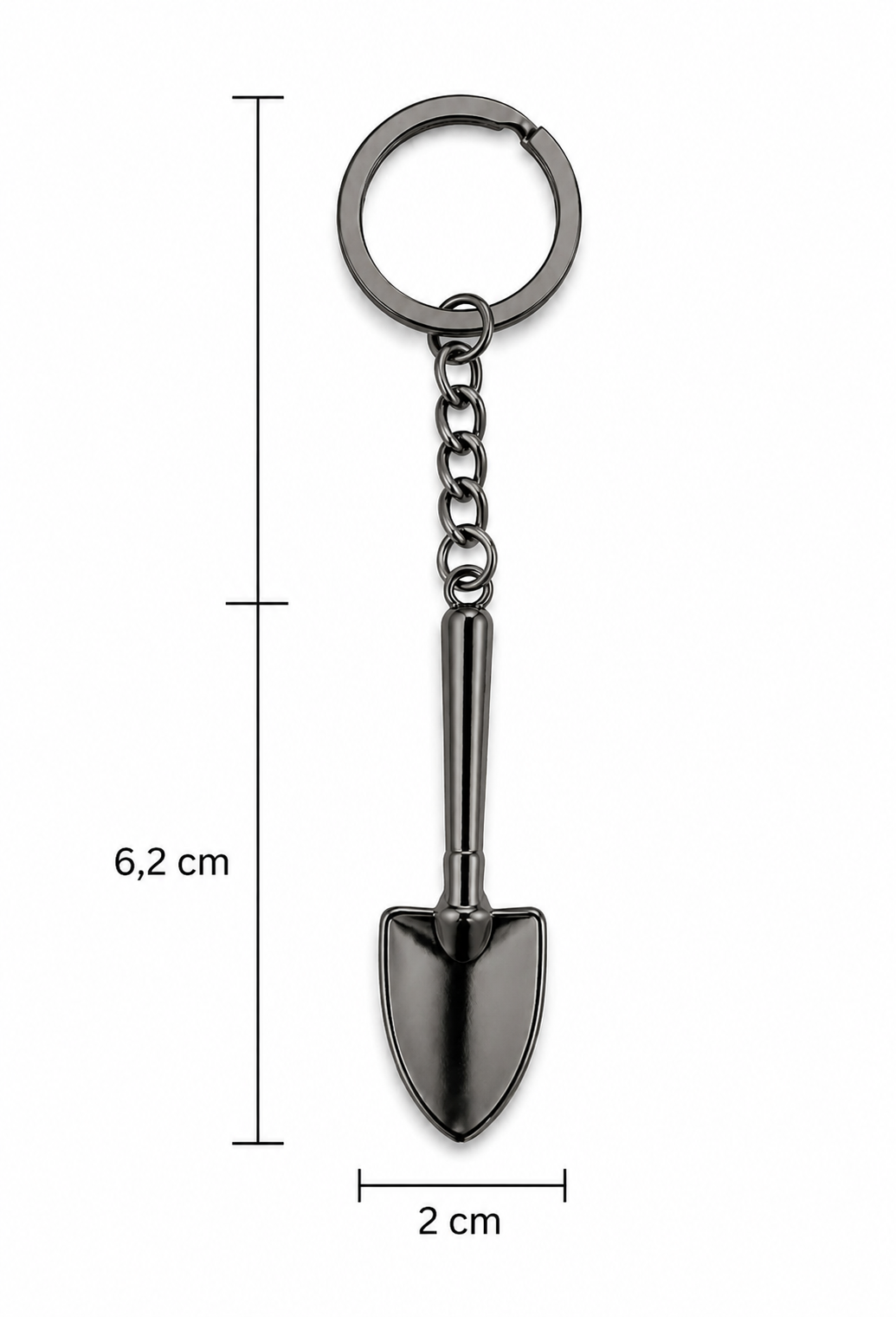 Löffel Anhänger in Spaten-/Schaufel-Form – Schlüsselanhänger ✨ Anthrazit