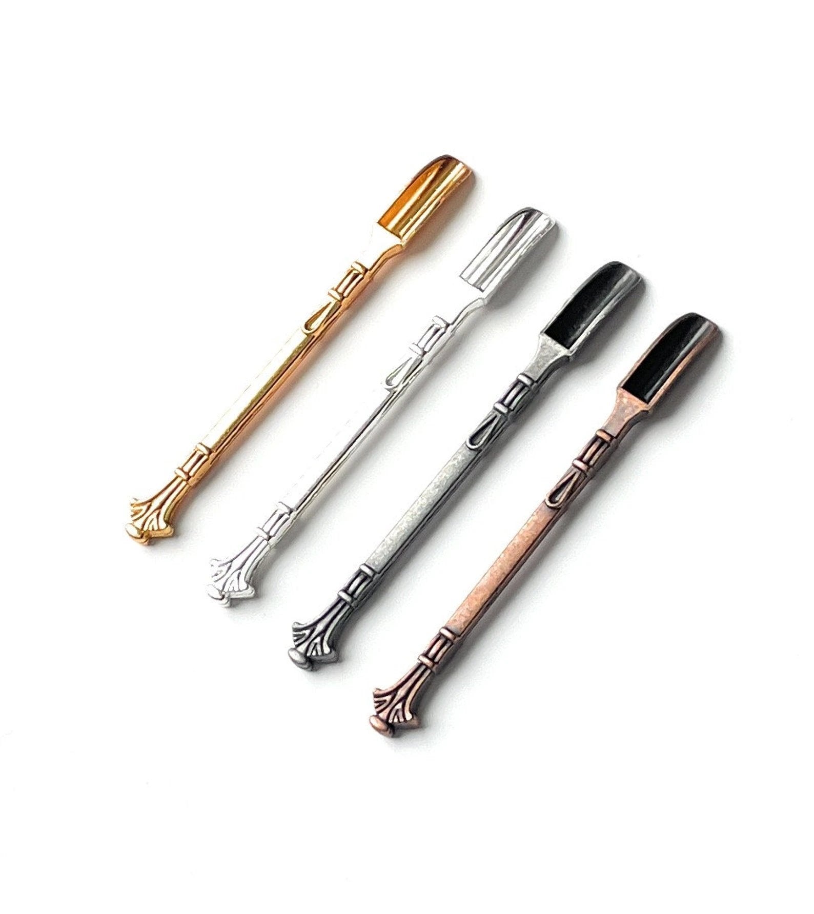 Elegantes 4er-Set Mini-Löffel (80mm) – Gold, Silber, Eisen & Bronze -  from DieBallerei