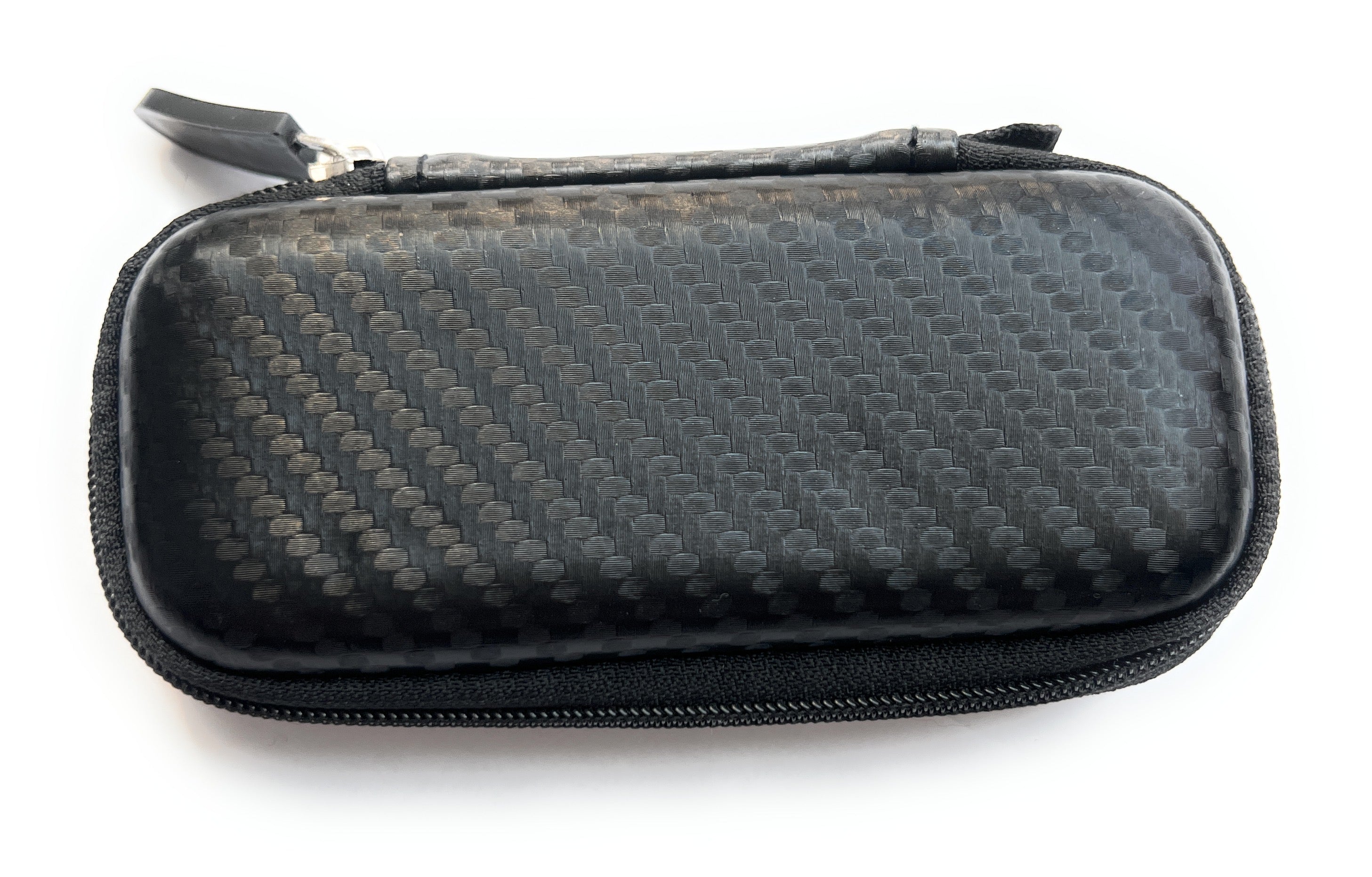 SET Carbon To-Go Schwarz  (2 Carbon Röhrchen, Spender, Dosierer, Klinge, Glasplatte) in Carbon Soft Case Black