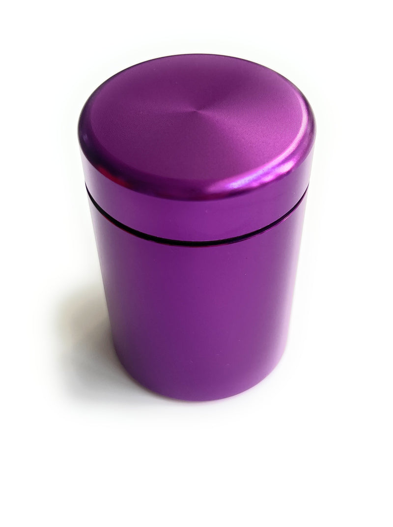 Aluminum tin with screw cap for keeping fresh and storing spices etc.