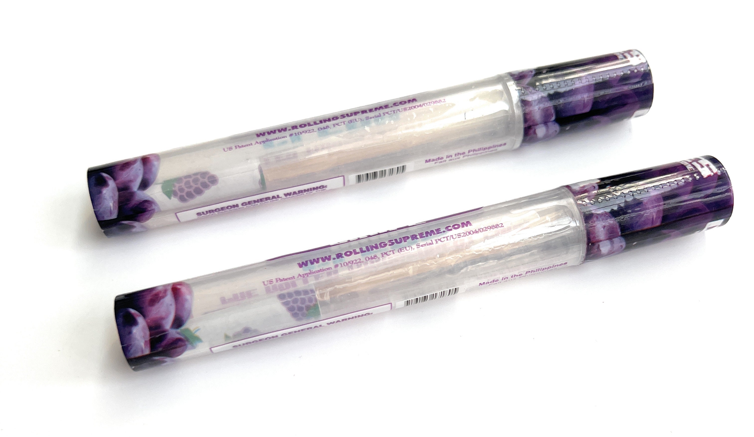 2x Cyclones Clear Pre-Rolled Papers/Cones mit integriertem Tip mit Trauben/Grape-Geschmack