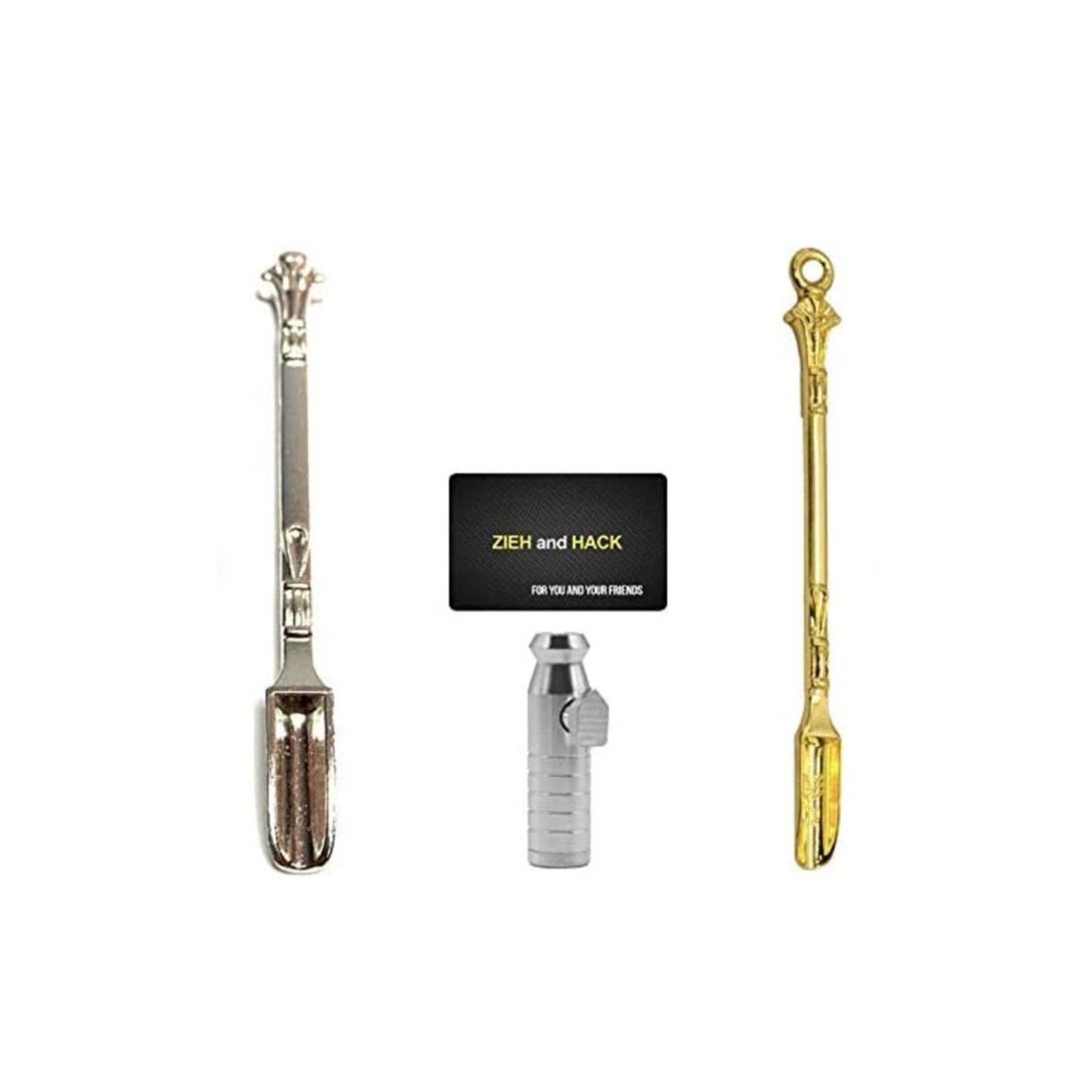 Mini-Löffel Set (85mm) – Silber & Gold inkl. Dosierer & Hack-Karte -  from DieBallerei