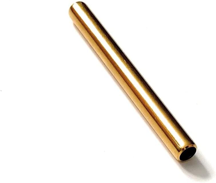 Goldenes Zieh-Röhrchen aus Alu - für deinen Schnupftabak Röhrchen - Snuff - stabil, leicht, elegant, edel gold - Drei Längen 60/70/90mm