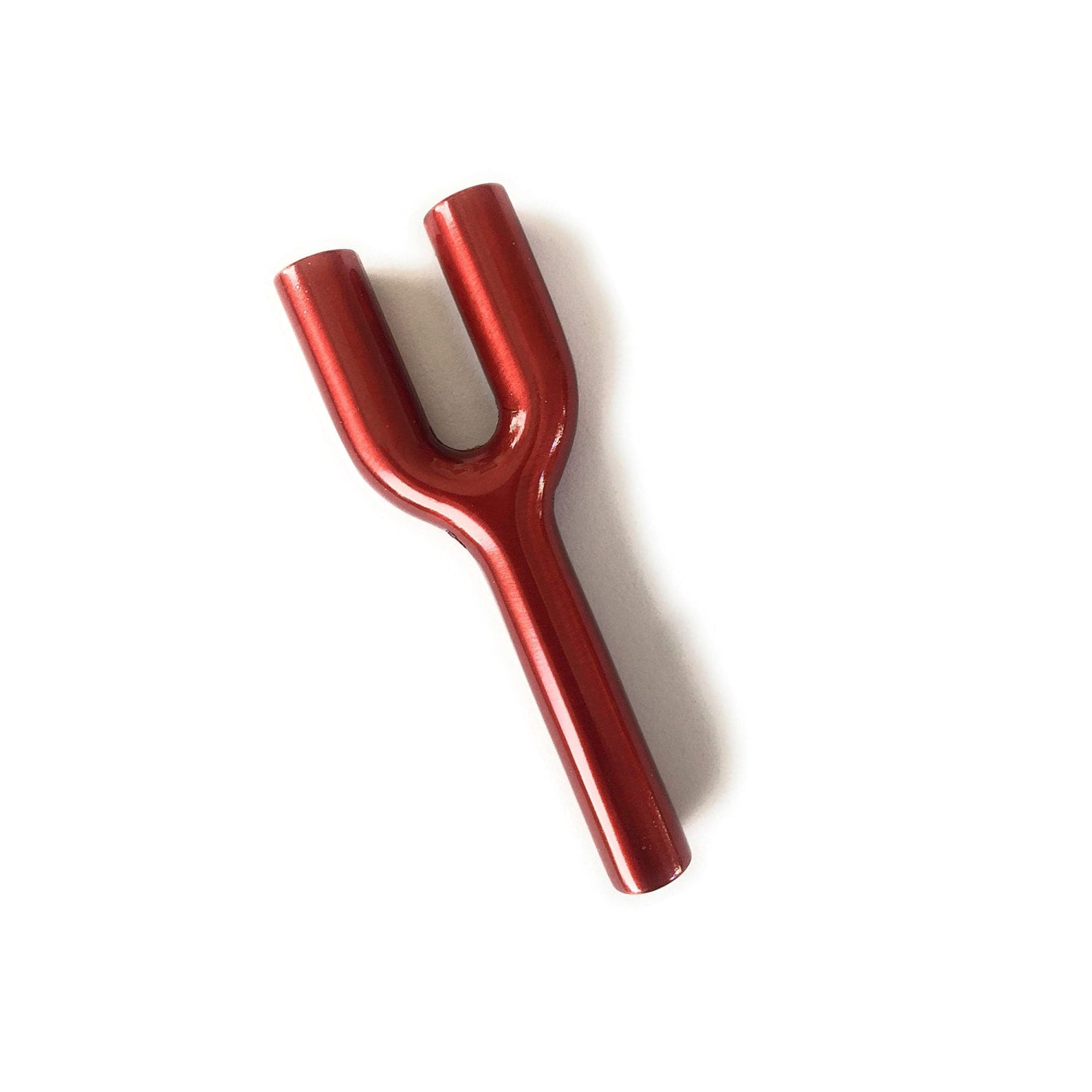 Tube double en aluminium rouge - pour votre tabac à priser - tube de tirage - tabac à priser - distributeur de sniffeur - rouge environ 70 mm