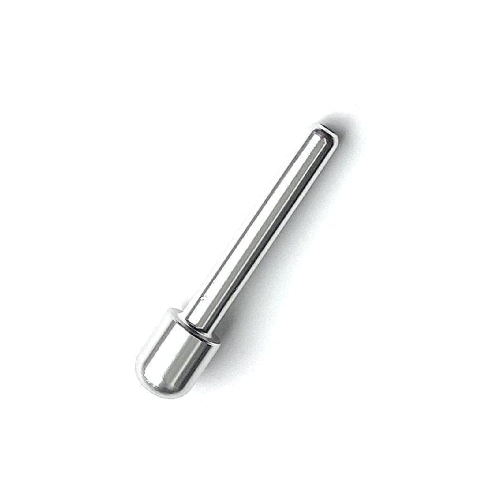 Tube en aluminium - pour votre tube de tirage de tabac à priser - distributeur de tabac à priser - longueur 70 mm (argent)