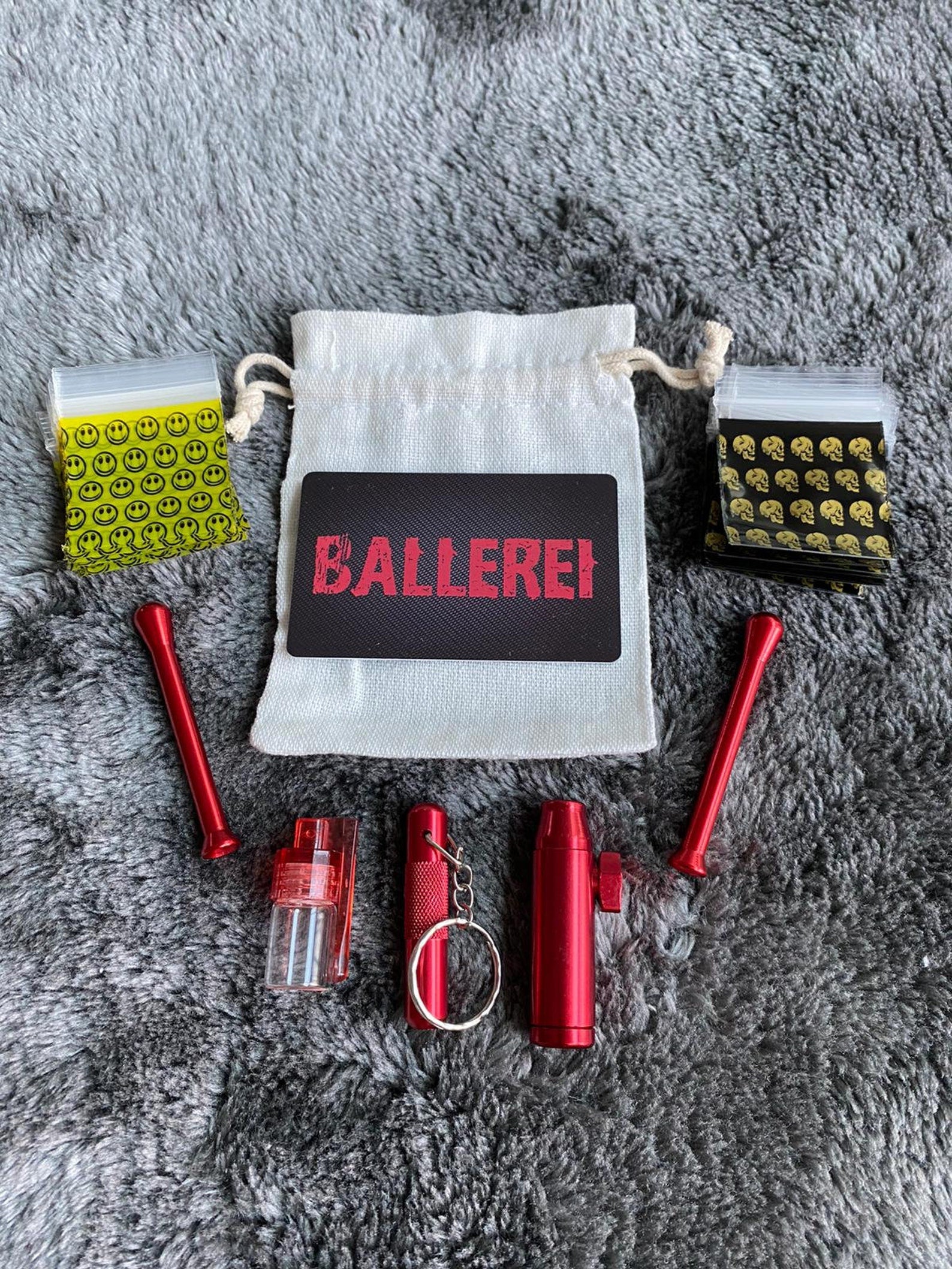 SET Ballerei Red Sniff Snuff Sniffer Snuff Dispenser Distributeur Distributeurs (tube, distributeur, carte, sac, distributeur) en sachets