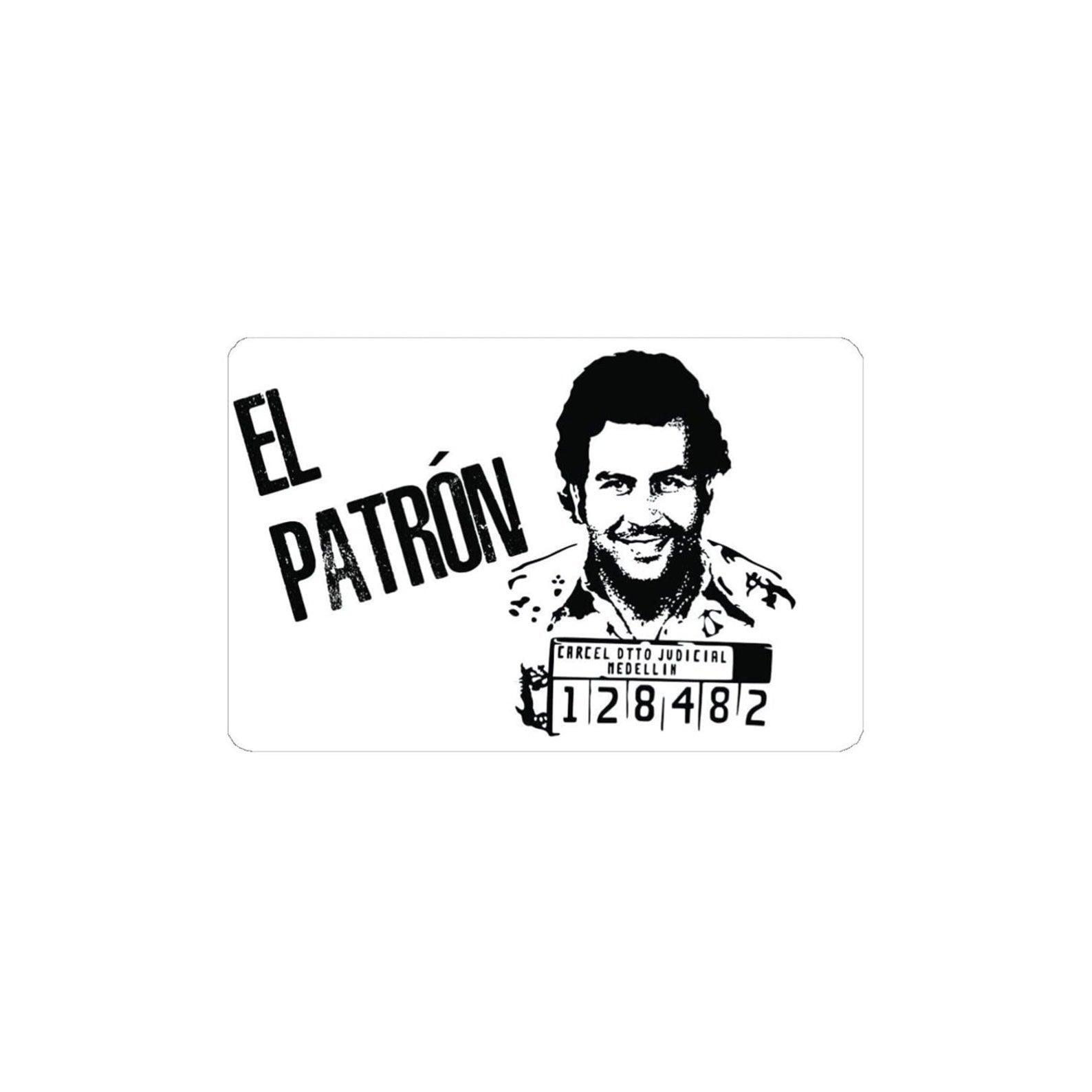 Karte "El Patron1" im EC-Karten/Personalausweis Format für Schnupftabak-Snuff -Dosierer -Hack Karte-Zieh und Hack Escobar