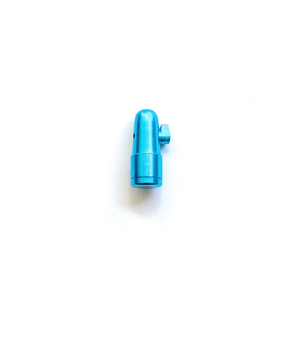 Dosierer Portionierer Spender für Schnupftabak Dispenser Alu/Metall (Hellblau)