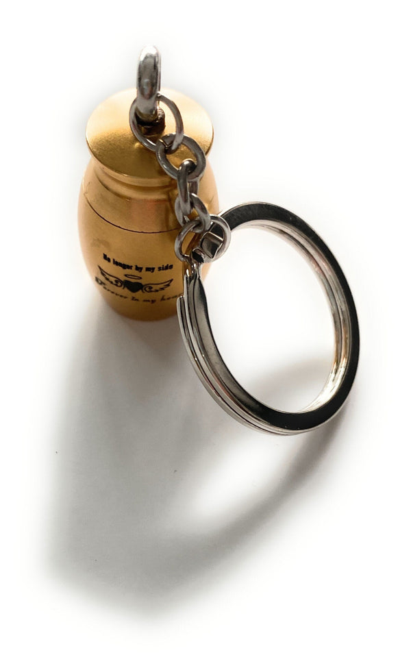 Mini Kapsel Anhänger Charm Schlüsselanhänger zum Schrauben zum Mitführen kleiner Gegenstände/Pulver etc. To-Go in Gold
