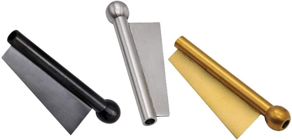 3 x Colored Metal Snuff Bat Snorter Nasal Tube Bullet Sniffer Snuffer & Klingenrand (1x Silber 1x Gold 1x Schwarz)