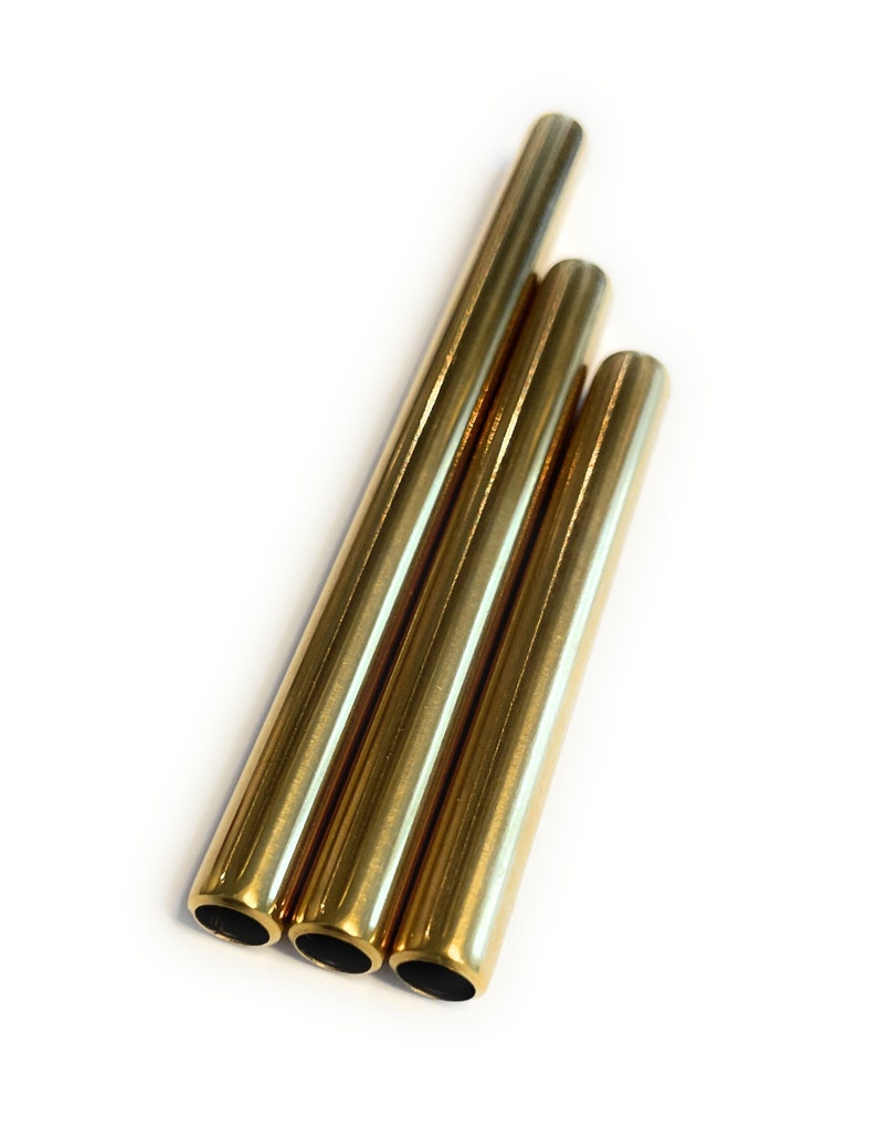 Goldenes Zieh-Röhrchen aus Alu - für deinen Schnupftabak Röhrchen - Snuff - stabil, leicht, elegant, edel gold - Drei Längen 60/70/90mm