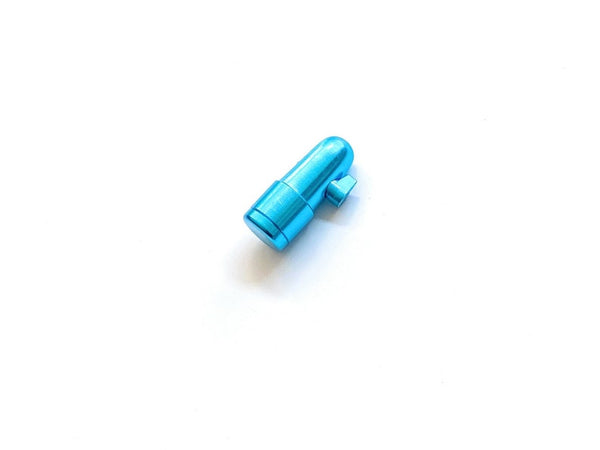 Dosierer Portionierer Spender für Schnupftabak Dispenser Alu/Metall (Hellblau)