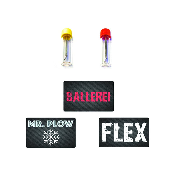 Produkte 2 x Baller-Fläschchen mit Teleskoplöffel & 3 x Karte für Schnupftabak | Schnupfset | Glas Dosierer | Portionierer | Spender | Sniff Snuff