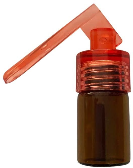 Dosierer mit Löffel & Trichter Set Portionierer Sniff Snuff Bottle Sniffer Spender Schnupf Dispenser Glas und Plastik Größe inkl. Trichter