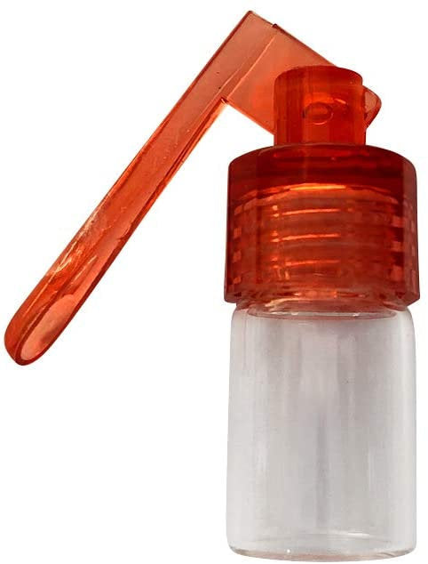 Dosierer mit Löffel & Trichter Set Portionierer Sniff Snuff Bottle Sniffer Spender Schnupf Dispenser Glas und Plastik Größe inkl. Trichter