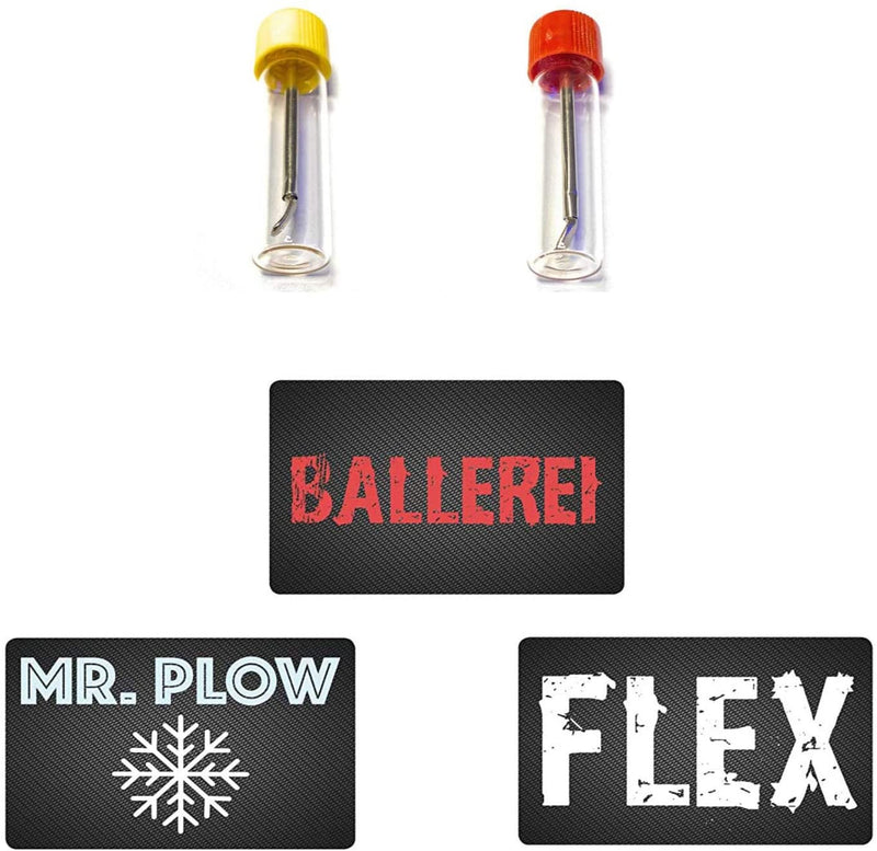 Produkte 2 x Baller-Fläschchen mit Teleskoplöffel & 3 x Karte für Schnupftabak | Schnupfset | Glas Dosierer | Portionierer | Spender | Sniff Snuff