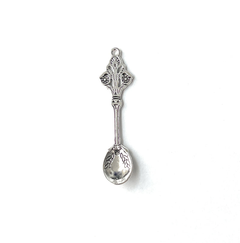 Pendant with extra large spoon (approx. 60mm) with decorations in gold/silver/bronze