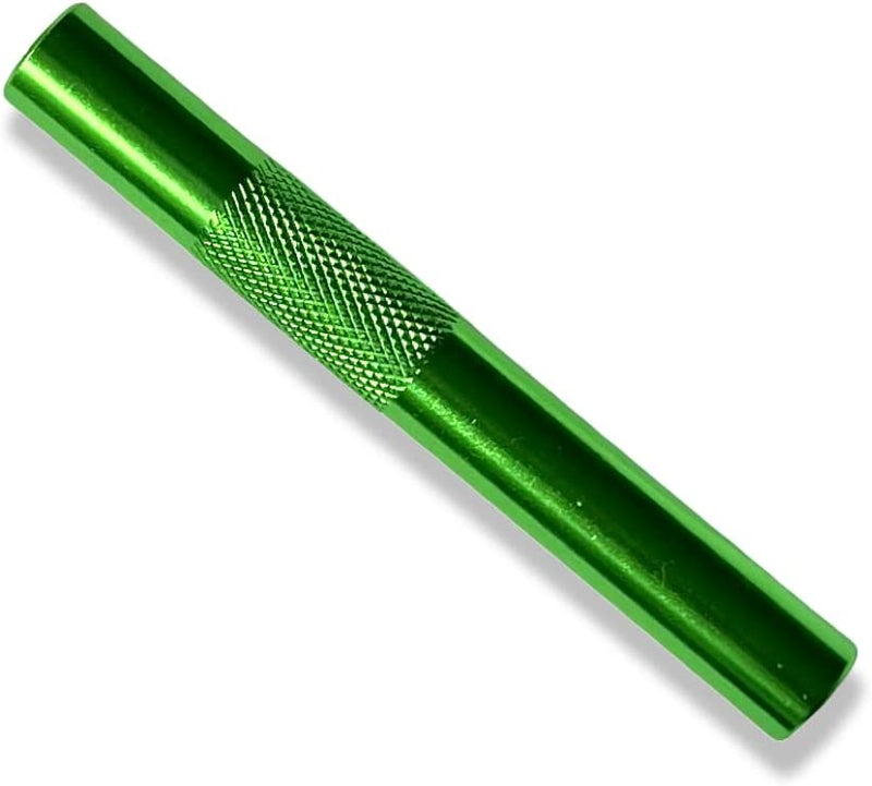 Tube made of aluminum - for your snuff drawing tube - length 70mm x 9mm red/blue/green